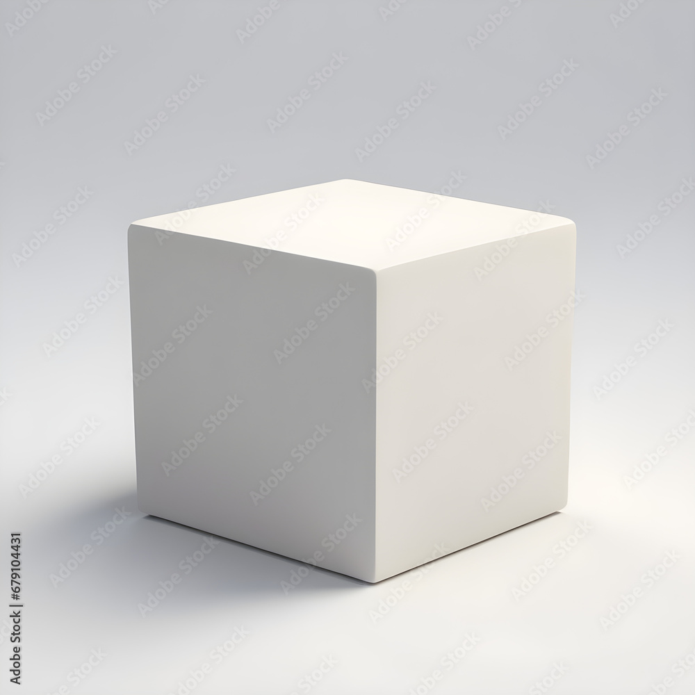 White 3d cube, box on white background White 3d cube, box on white background