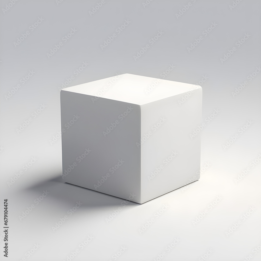 White 3d cube, box on white background White 3d cube, box on white background