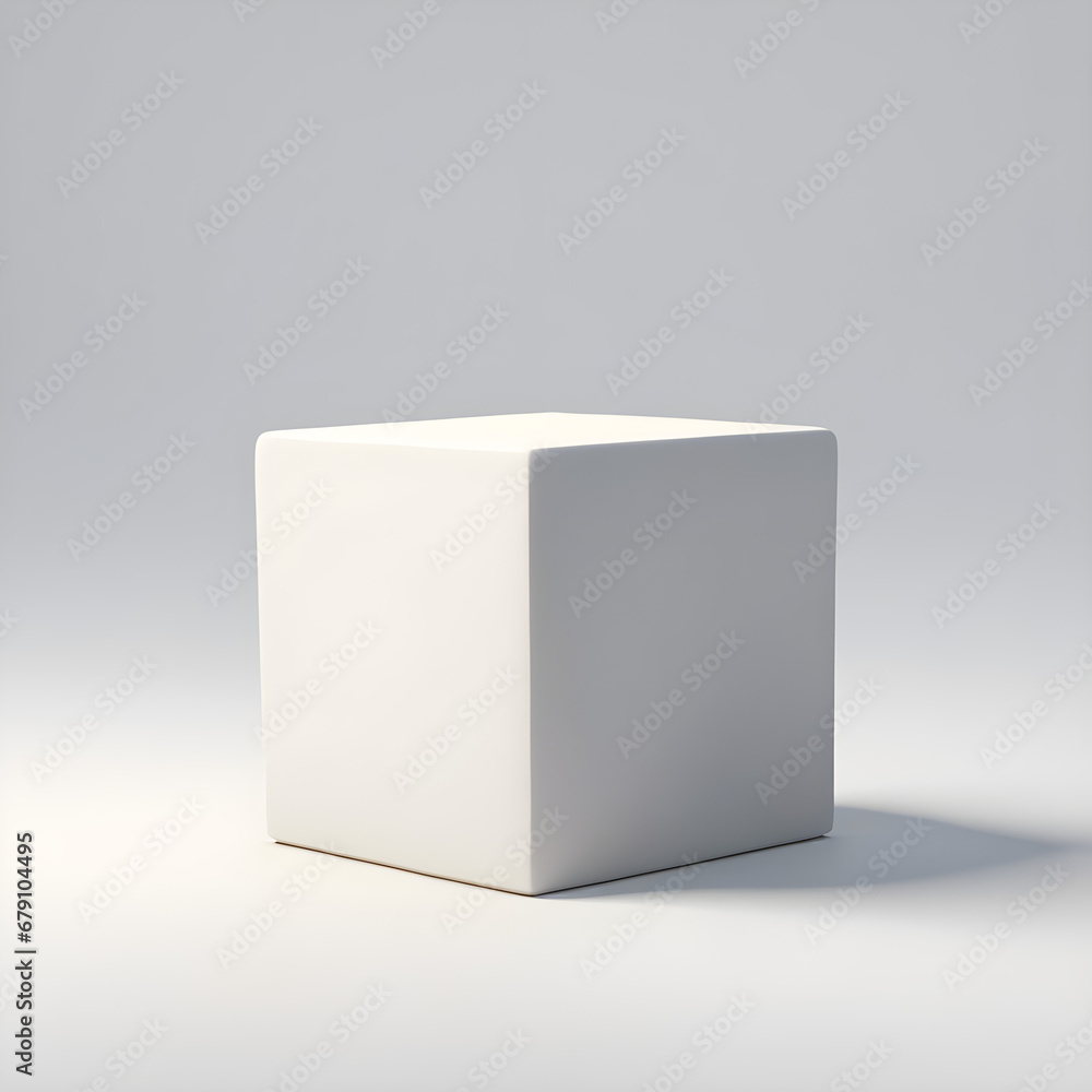 Simple box on white background, 3d cube Simple box on white background, 3d cube
