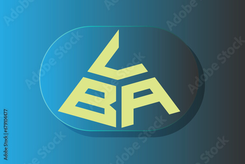LBA, BA, logos. Abstract initial monogram letter alphabet logo design photo