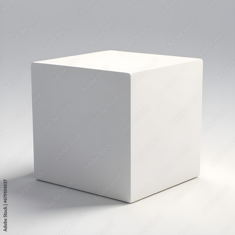 Simple box on white background, 3d cube Simple box on white background, 3d cube