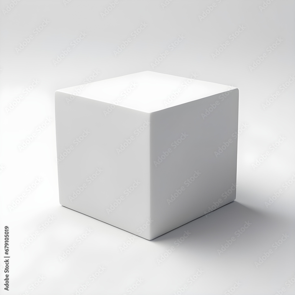 Simple box on white background, 3d cube Simple box on white background, 3d cube