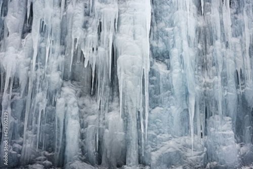 close-up of textured ice walls in a cave