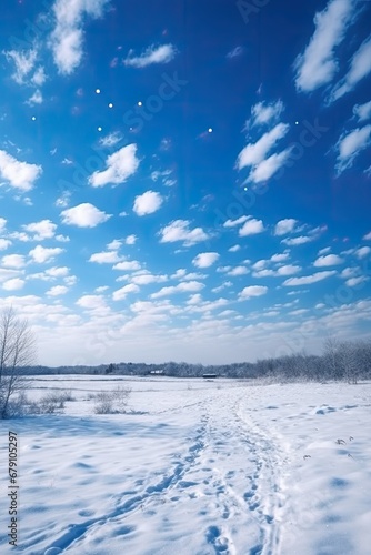 blue sky and clouds