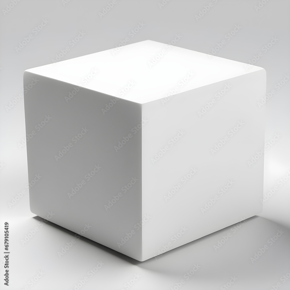 Simple box on white background, 3d cube Simple box on white background, 3d cube