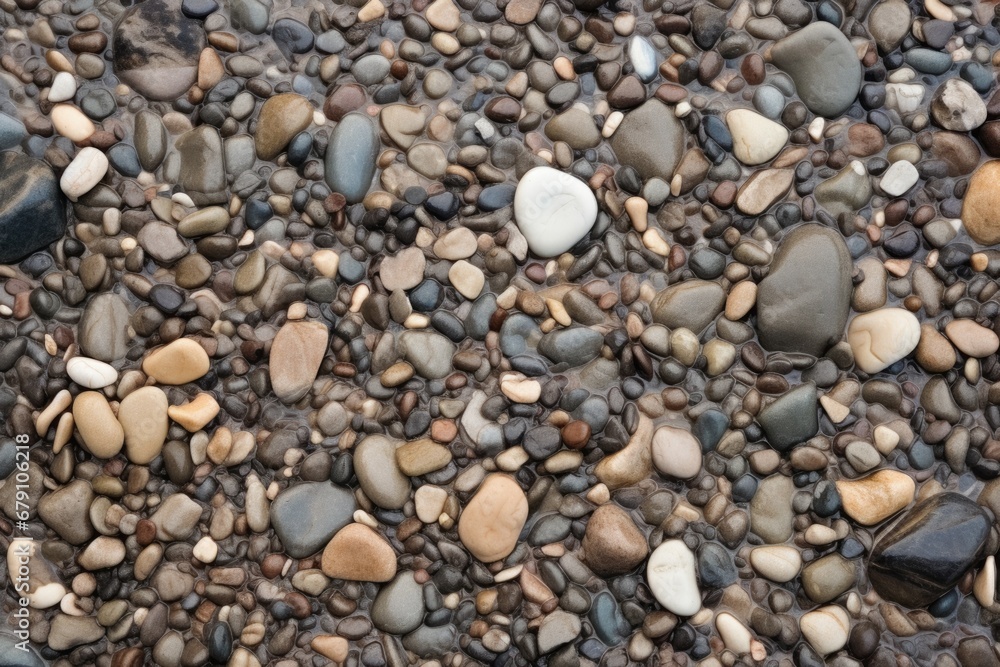 pebbles partially buried in mud pebbles partially buried in mud