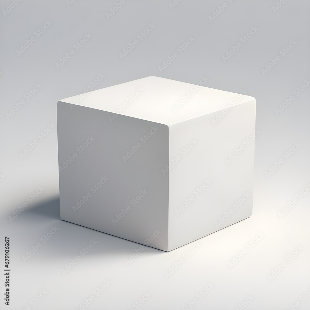 Simple box on white background, 3d cube Simple box on white background, 3d cube