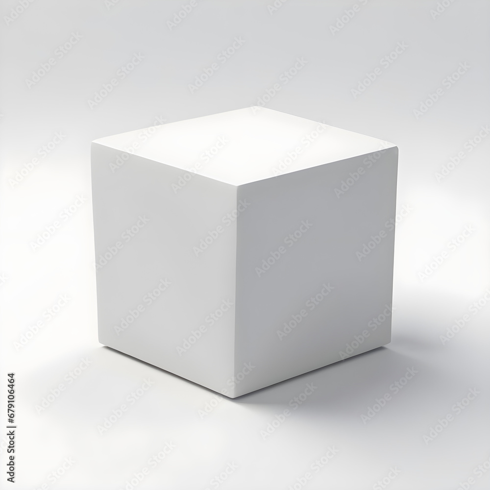 Simple box on white background, 3d cube Simple box on white background, 3d cube