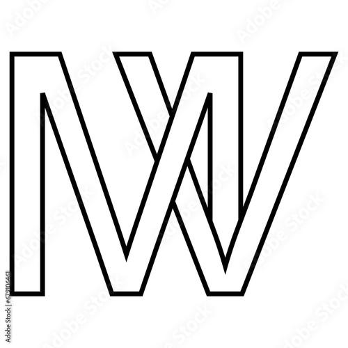 Logo sign mv vm icon double letters logotype m v photo