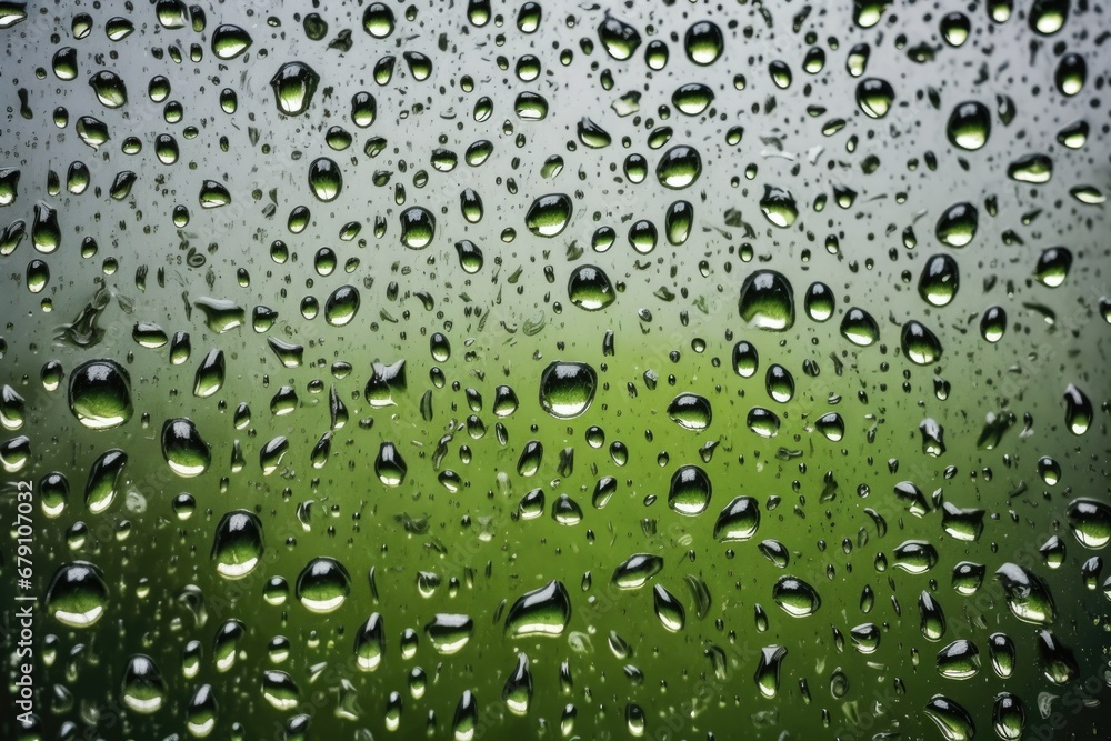 close-up shot of rain drops hitting a pond surface
