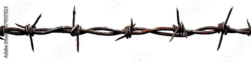 Barbed wire cut out photo