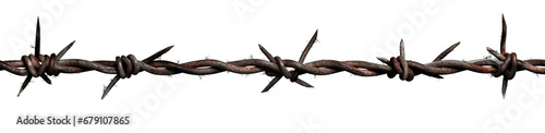 Barbed wire cut out photo