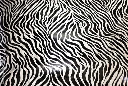 shiny reflective surface with zebra stripe pattern