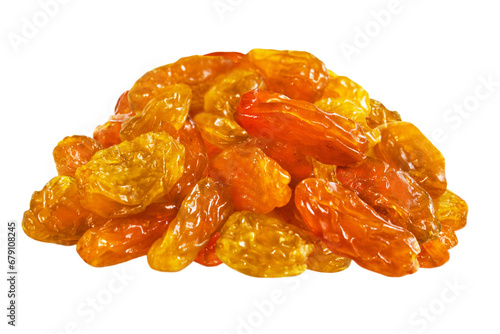 Sultanas raisins isolated on wnite background