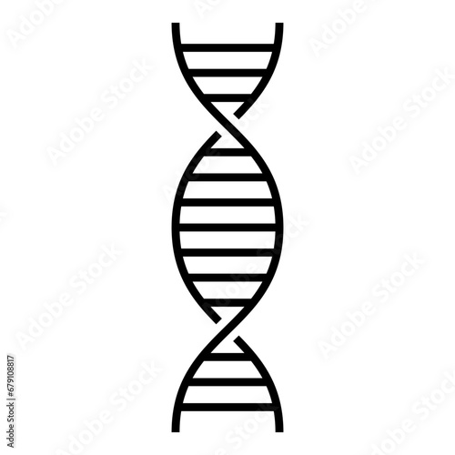 Dna icon on white background