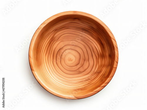 Top view wooden bowl