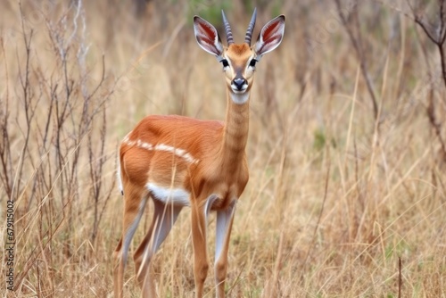 hirola antelope in kenyan grassland