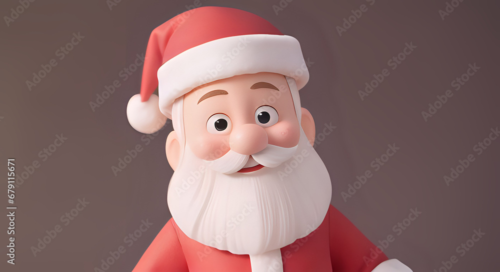 Cute and funny smiling happy Santa Claus cartoon. Christmas funny theme background Cute and funny smiling happy Santa Claus cartoon. Christmas funny theme background