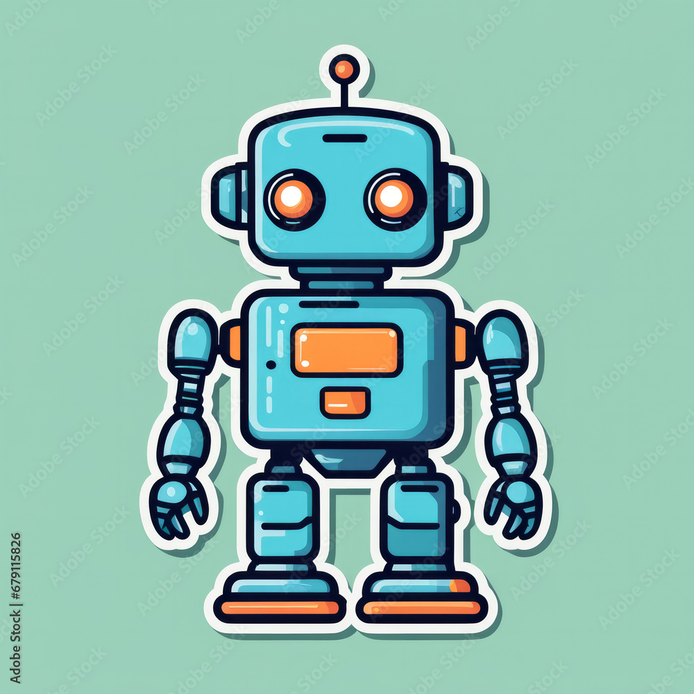 Sticker Roboter, generated image