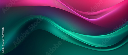 Dark green and pink gradient abstract banner background