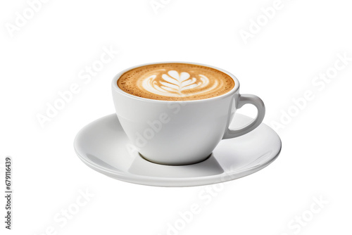 White Coffee Harmony Isolated on transparent background