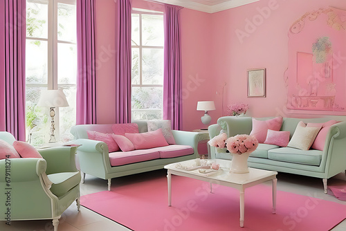 Creative Pastel Color Elegant Drawing Interior Design  Peculiar