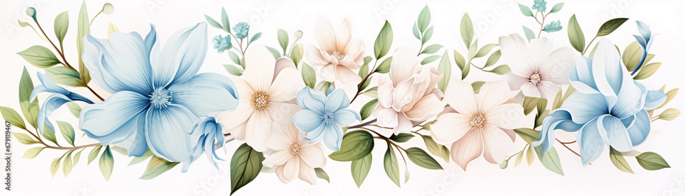gorgeous gold flowers blowing in the wind white background, like watercolor paint