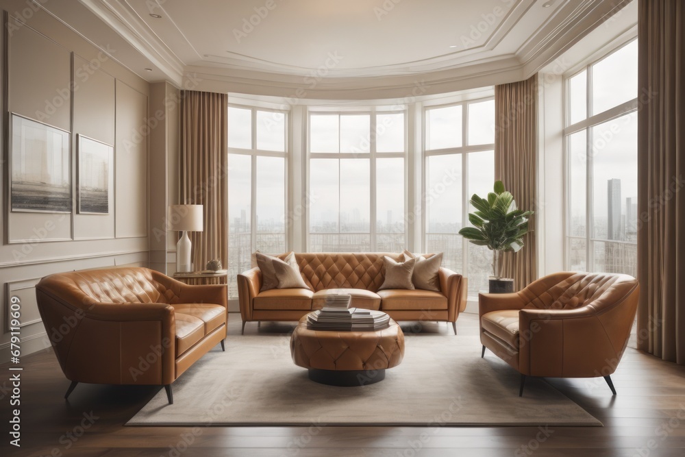 Fototapeta premium interior design of modern living room
