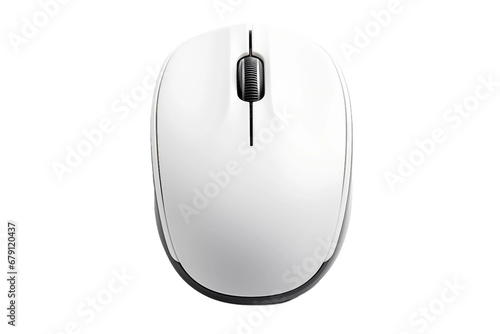 Wireless Mouse Isolated on Transparent Background. Ai
