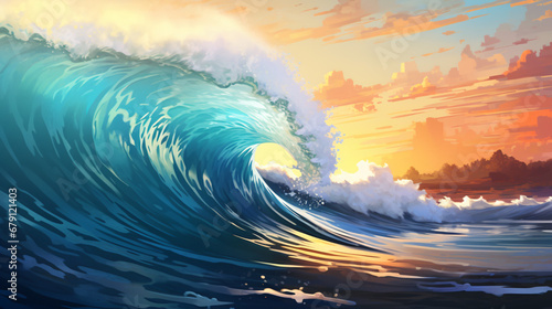 A beautiful ocean wave