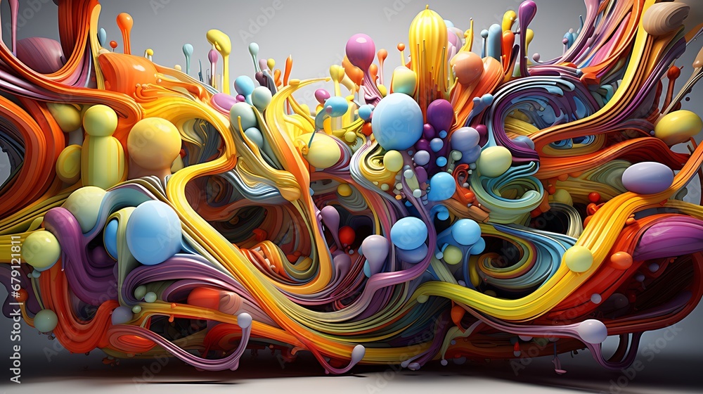 3D abstract art, background wallpaper
