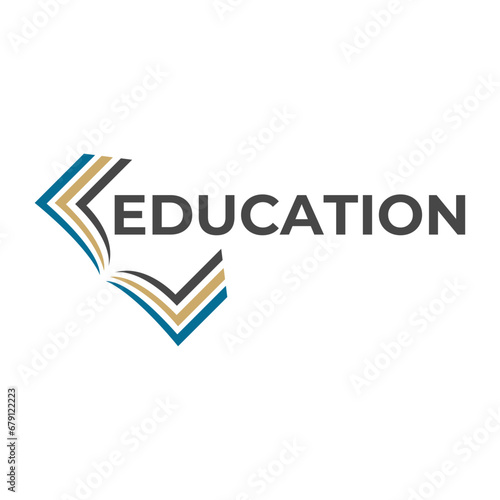 Education logo, education university and college school academy institute club logo. learning logo emblem style