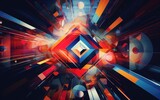 Abstract 3d render, A Journey Through Mesmerizing 3D Abstract Creations, With vibrant colors and beautiful backgrounds, Generative AI