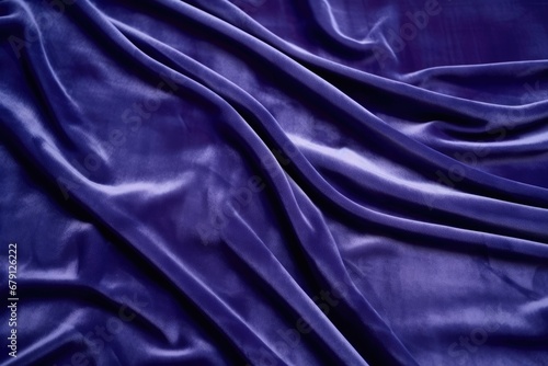 indigo velvet fabric stretched tightly against a flat surface