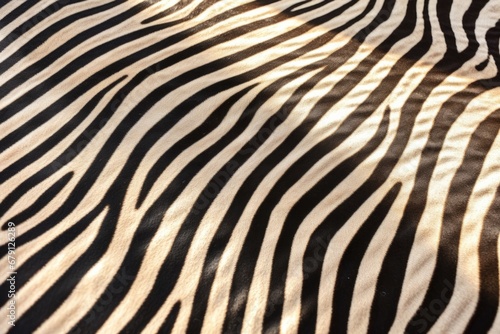 detail of zebra hide under glancing sunlight