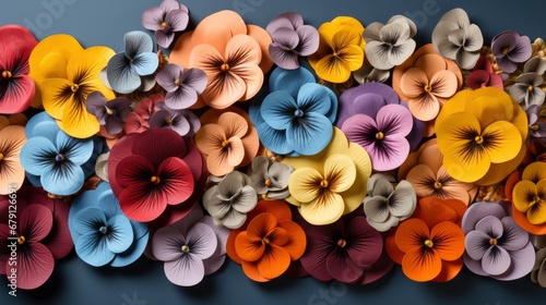 Viola Pansy Flower Banner Colorful Spring, HD, Background Wallpaper, Desktop Wallpaper