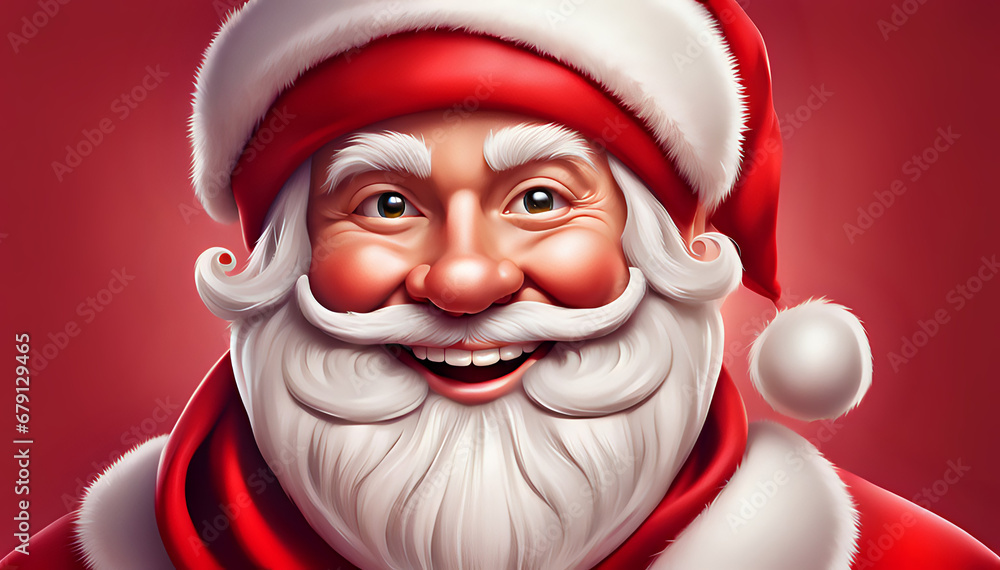 Christmas Santa Claus smiling Happy. Holiday Sales, Event Party, Promotion or greeting card Christmas Santa Claus smiling Happy. Holiday Sales, Event Party, Promotion or greeting card