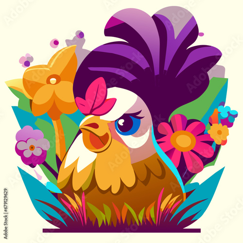 easter chicken with egg