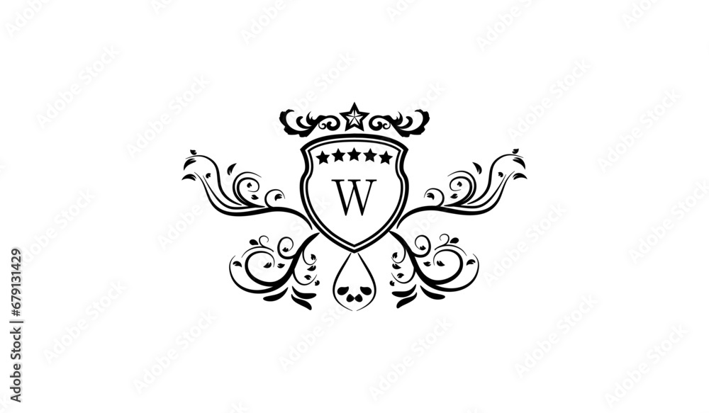 Luxury Crown Card Logo W Luxury Crown Card Logo W