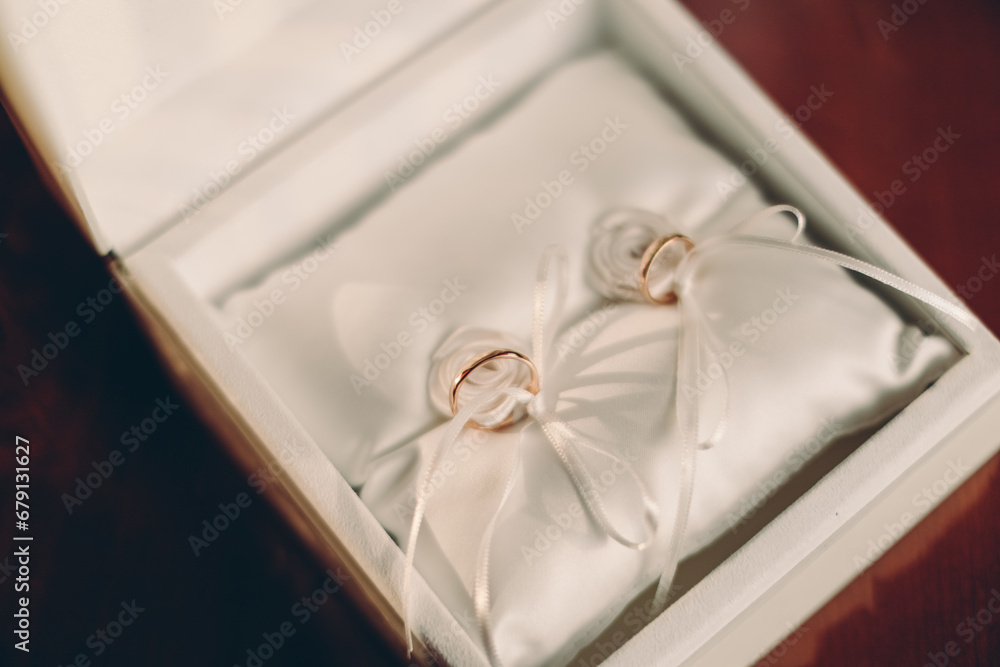 wedding rings on a box wedding rings on a box