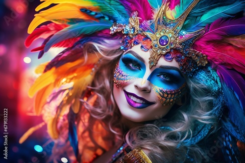 Carnival Queen: A Portrait of Festive Splendor