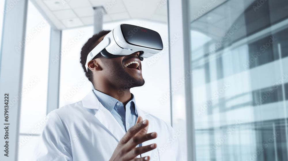 doctor in virtual reality headset doctor in virtual reality headset