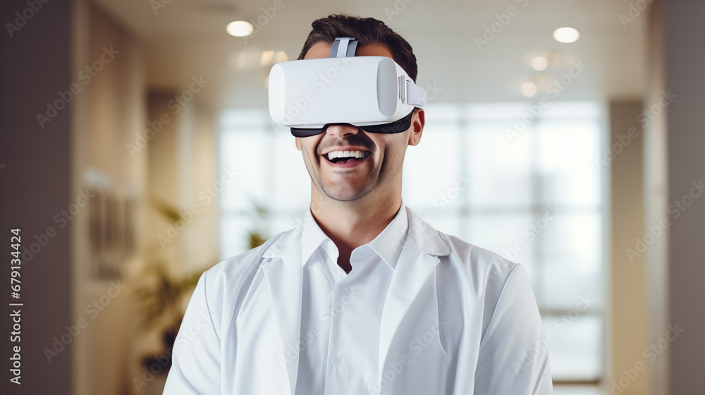 doctor in virtual reality headset doctor in virtual reality headset