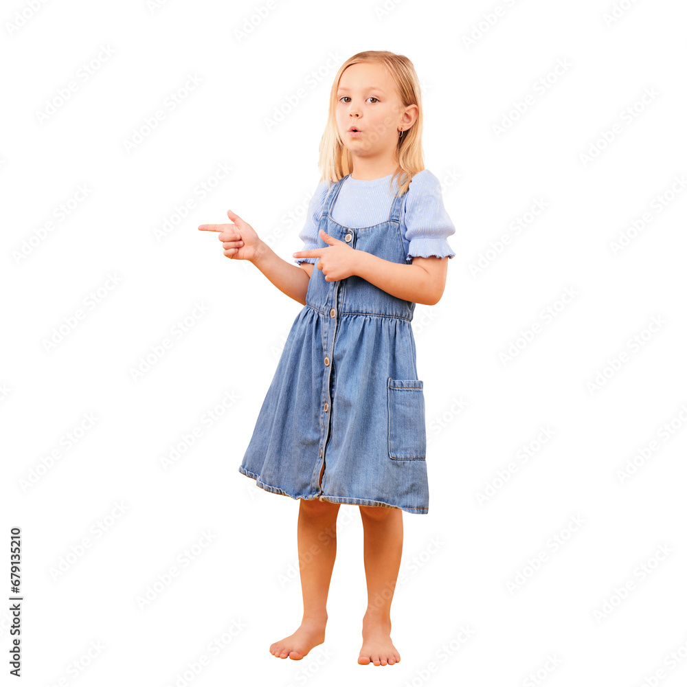 Finger gun, portrait and kid pointing at fashion news, discount clothes deal or youth presentation, info or commercial. Promo direction, sales choice and child isolated on transparent, png background Finger gun, portrait and kid pointing at fashion news, discount clothes deal or youth presentation, info or commercial. Promo direction, sales choice and child isolated on transparent, png background