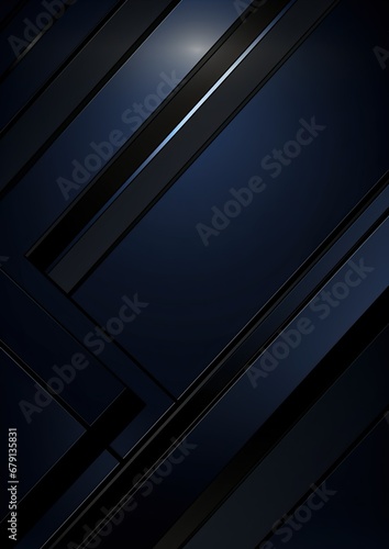 Corporate banner template dark blue and black shiny