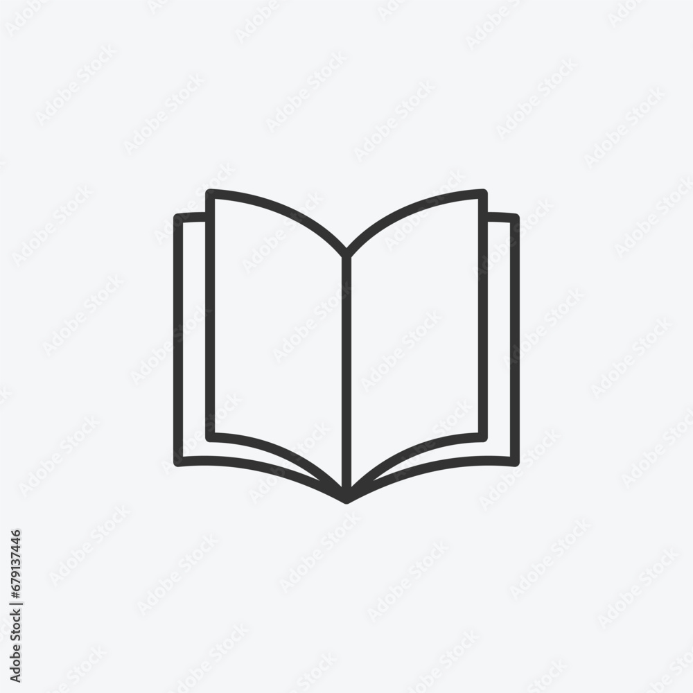 vector illustration of book icon on grey background for graphic, website, ui ux and mobile design. vector illustration vector illustration of book icon on grey background for graphic, website, ui ux and mobile design. vector illustration