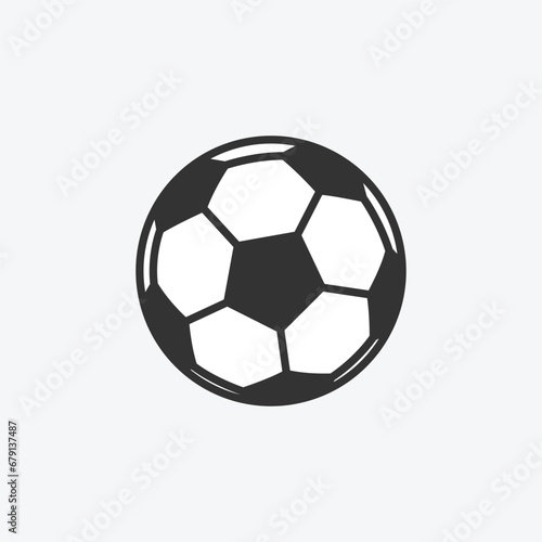 vector illustration of soccer ball icon on grey background for graphic  website  ui ux and mobile design. ship logo vector illustration