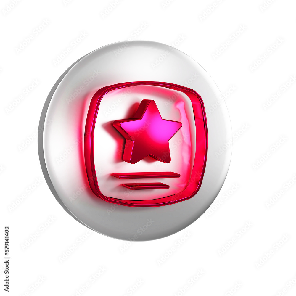 Red Walk of fame star on celebrity boulevard icon isolated on transparent background. Hollywood, famous sidewalk, boulevard actor. Silver circle button. Red Walk of fame star on celebrity boulevard icon isolated on transparent background. Hollywood, famous sidewalk, boulevard actor. Silver circle button.