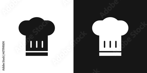 Traditional Chef's hat vector icon. Chef's cap, cook hat