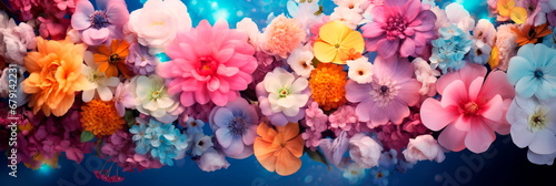 gradient background that mirrors the colors and transitions seen in a blooming garden filled with diverse and vibrant flowers.